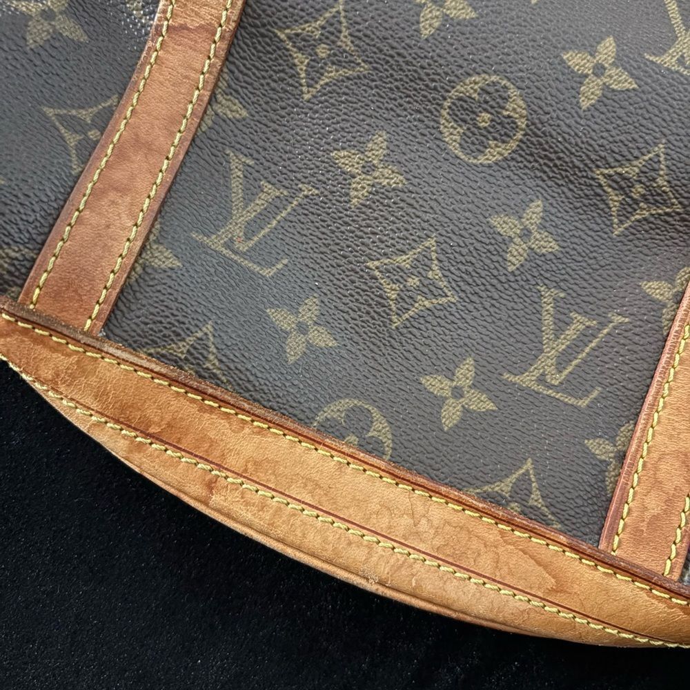 Used Louis Vuitton Brown Monogram Tote Bag bucket bag used good condition - Picture 2 of 15